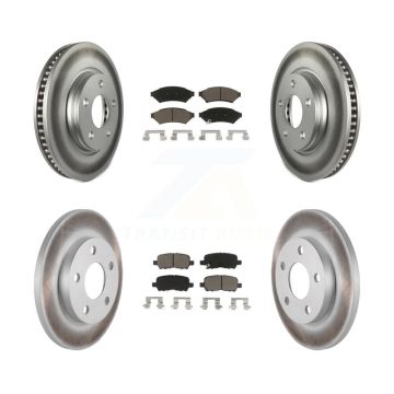 Front Rear Coat Brake Rotors Ceramic Pad Kit For Buick LaCrosse Pontiac Grand Prix Allure KGC-101021