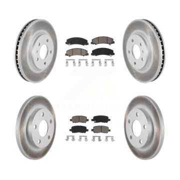 Front Rear Coated Disc Brake Rotors And Ceramic Pads Kit For Chevrolet Impala Limited KGC-101023