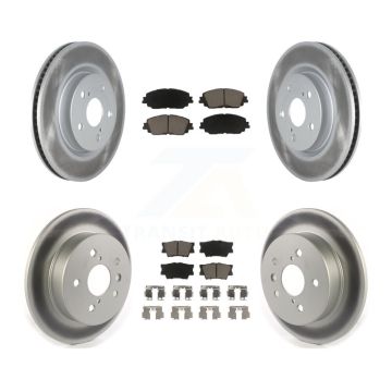Front Rear Coated Disc Brake Rotors And Ceramic Pads Kit For Toyota Camry KGC-101026