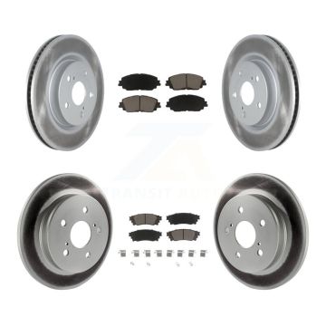 Front Rear Coated Brake Rotor & Ceramic Pad Kit For Toyota RAV4 Camry Corolla Cross Lexus KGC-101027