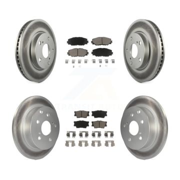 Front Rear Coated Disc Brake Rotors And Ceramic Pads Kit For Toyota RAV4 Lexus HS250h KGC-101028