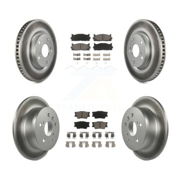 Front Rear Coated Brake Rotors Ceramic Pad Kit For Toyota Camry Lexus ES350 Avalon ES300h KGC-101031