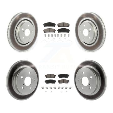 Front Rear Coated Disc Brake Rotors And Ceramic Pads Kit For Toyota Camry Avalon TRD KGC-101032