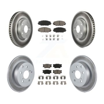 Front Rear Coated Disc Brake Rotors And Ceramic Pads Kit For Toyota Matrix Pontiac Vibe KGC-101033