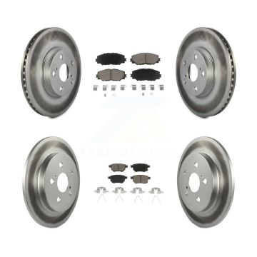 Front Rear Coated Disc Brake Rotor Ceramic Pad Kit For Toyota Corolla Matrix Pontiac Vibe KGC-101035