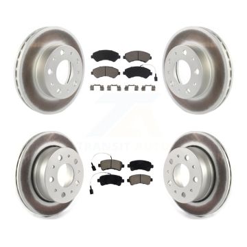 Front Rear Coated Brake Rotors Ceramic Pad Kit For 2014-2020 Ram ProMaster 2500 3500 1500 KGC-101039