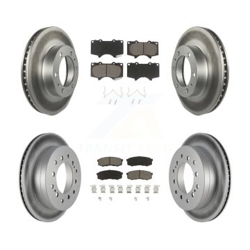Front Rear Coated Disc Brake Rotors And Ceramic Pads Kit For Toyota 4Runner FJ Cruiser KGC-101042