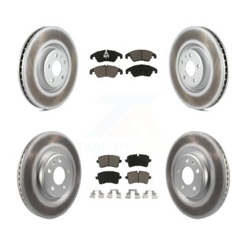 Front Rear Coated Brake Rotor Ceramic Pad Kit For Audi A6 With 356mm Diameter KGC-101047