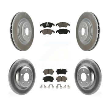 Front Rear Coated Brake Rotor Ceramic Pad Kit For Audi A6 With 345mm Diameter KGC-101050