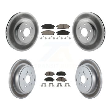 Front Rear Coated Disc Brake Rotors And Ceramic Pads Kit For 2003-2006 Acura MDX KGC-101057