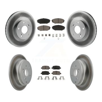 Front Rear Coated Disc Brake Rotors And Ceramic Pads Kit For 2002-2004 Honda Odyssey KGC-101059