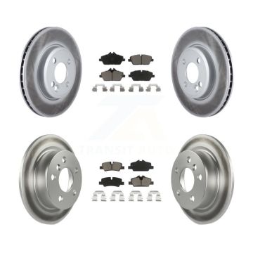 Front Rear Coated Disc Brake Rotors And Ceramic Pads Kit For 2015 Mini Cooper 2.0L/1.5L KGC-101065