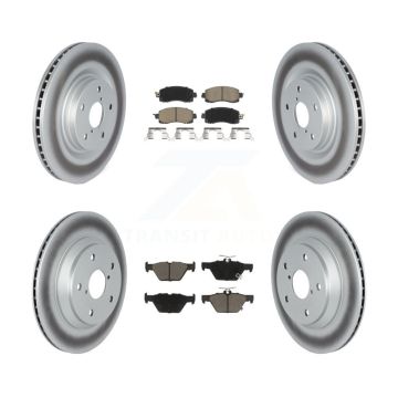 Front Rear Coated Disc Brake Rotors And Ceramic Pads Kit For Subaru Forester KGC-101085