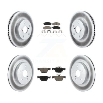 Front Rear Coated Disc Brake Rotors And Ceramic Pads Kit For 2016-2019 Subaru Legacy 2.5L KGC-101087
