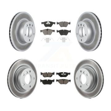 Front Rear Coated Disc Brake Rotors And Ceramic Pads Kit For BMW 328i 323i 325i KGC-101090