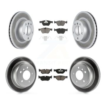 Front Rear Coated Disc Brake Rotors And Ceramic Pads Kit For BMW 328i 328xi 325xi KGC-101091