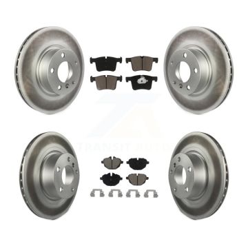 Front Rear Coated Disc Brake Rotors And Ceramic Pads Kit For BMW X3 X4 KGC-101098