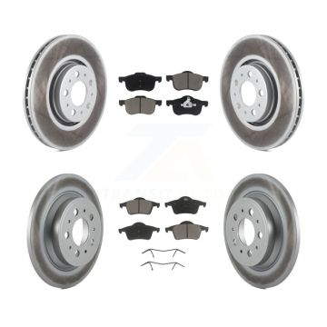 Front Rear Coat Brake Rotor Ceramic Pad Kit For Volvo S60 With 316mm Diameter KGC-101101