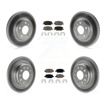 Front Rear Coated Disc Brake Rotors And Ceramic Pads Kit For Chevrolet Malibu KGC-101102