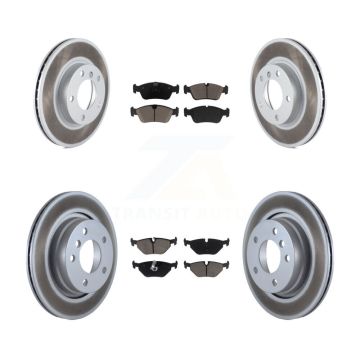 Front Rear Coated Disc Brake Rotors And Ceramic Pads Kit For BMW 328i 328is KGC-101106