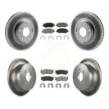 Front Rear Coated Disc Brake Rotors And Ceramic Pads Kit For 2007-2009 Hyundai Santa Fe KGC-101107