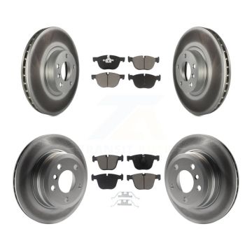 Front Rear Coated Disc Brake Rotor & Ceramic Pad Kit For 2009 BMW X6 xDrive35i From 10 08 KGC-101111