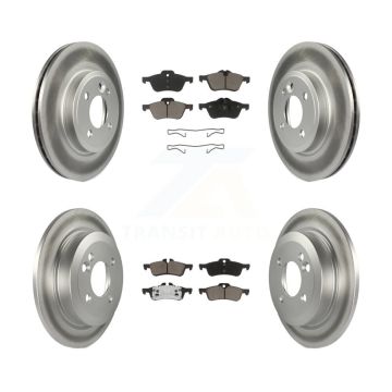 Front Rear Coated Disc Brake Rotors And Ceramic Pads Kit For Mini Cooper KGC-101113