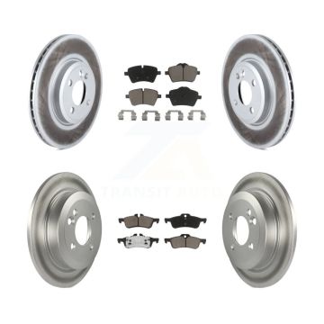 Front Rear Coated Disc Brake Rotors And Ceramic Pads Kit For Mini Cooper KGC-101114