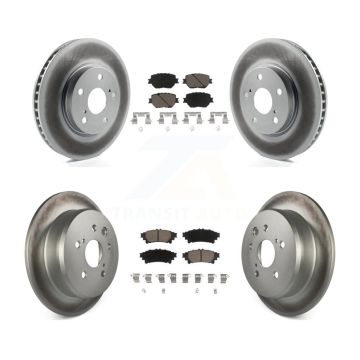 Front Rear Coated Disc Brake Rotors And Ceramic Pads Kit For Lexus IS250 KGC-101139