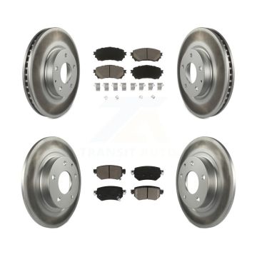 Front Rear Coated Disc Brake Rotors And Ceramic Pads Kit For 2016-2018 Mazda 6 KGC-101154