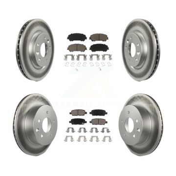 Front Rear Coated Disc Brake Rotors And Ceramic Pads Kit For Nissan Rogue Sport Qashqai KGC-101156