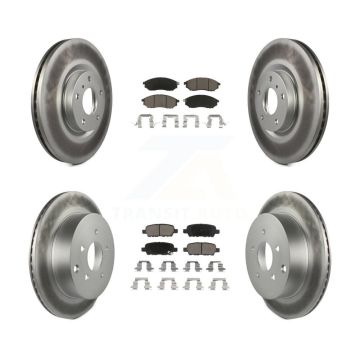 Front Rear Coated Disc Brake Rotors And Ceramic Pads Kit For Nissan Murano INFINITI QX70 KGC-101158