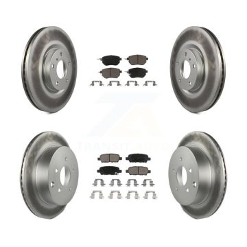 Front Rear Coated Disc Brake Rotors And Ceramic Pads Kit For Nissan Murano KGC-101162