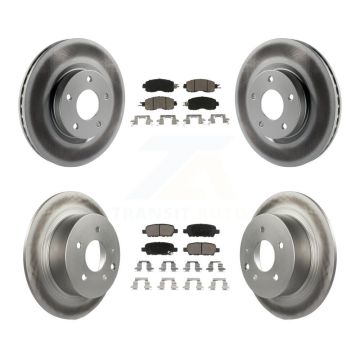 Front Rear Coated Disc Brake Rotors And Ceramic Pads Kit For Nissan Altima KGC-101175
