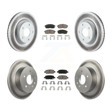 Front Rear Coated Disc Brake Rotors And Ceramic Pads Kit For Nissan Altima KGC-101179