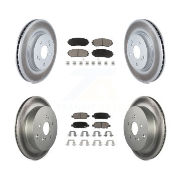 Front Rear Coated Disc Brake Rotors And Ceramic Pad Kit For 2009-2013 Suzuki Grand Vitara KGC-101185
