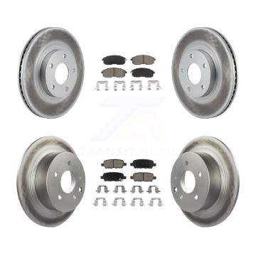 Front Rear Coated Disc Brake Rotors And Ceramic Pads Kit For Nissan Altima KGC-101186
