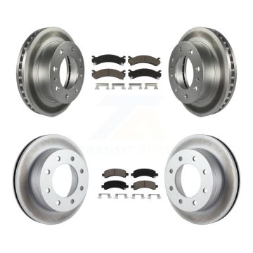 Front Rear Coated Disc Brake Rotors Ceramic Pad Kit For Chevrolet Express 2500 GMC Savana KGC-101200