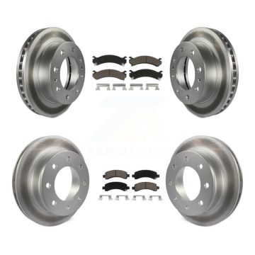 Front Rear Coated Disc Brake Rotors Ceramic Pad Kit For Chevrolet Express 2500 GMC Savana KGC-101201