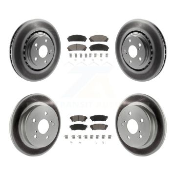 Front Rear Coated Disc Brake Rotors And Ceramic Pads Kit For Lexus NX300 NX200t NX300h KGC-101204