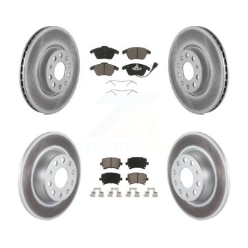 Front Rear Coat Brake Rotor Ceramic Pad Kit For Volkswagen GTI Passat Eos Audi A3 Quattro KGC-101221