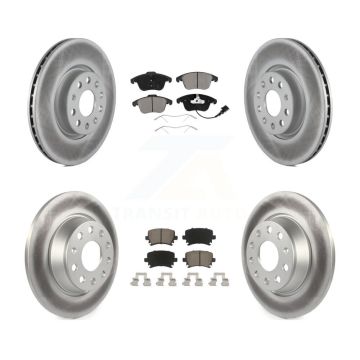 Front Rear Coat Brake Rotor Ceramic Pad Kit For Volkswagen Tiguan Audi Q3 Quattro Limited KGC-101225