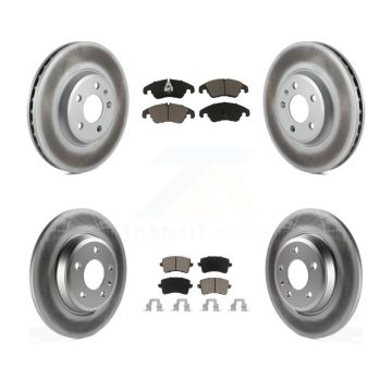 Front Rear Coated Disc Brake Rotors And Ceramic Pads Kit For Audi Q5 A4 Quattro A5 KGC-101231