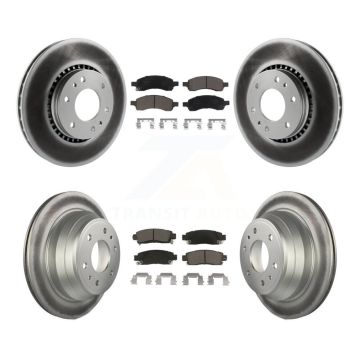Front Rear Coated Brake Rotors Ceramic Pad Kit For Chevrolet Trailblazer GMC Envoy XL EXT KGC-101235