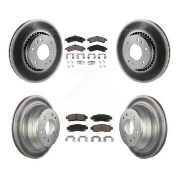 Front Rear Coated Brake Rotors Ceramic Pad Kit For Chevrolet GMC Trailblazer Envoy XL EXT KGC-101237