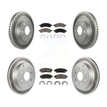 Front Rear Coat Brake Rotor Ceramic Pad Kit For GMC Acadia Buick Enclave Chevrolet Saturn KGC-101238