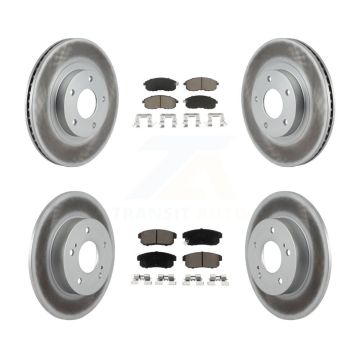 Front Rear Coated Disc Brake Rotors And Ceramic Pads Kit For Nissan Maxima INFINITI I35 KGC-101239