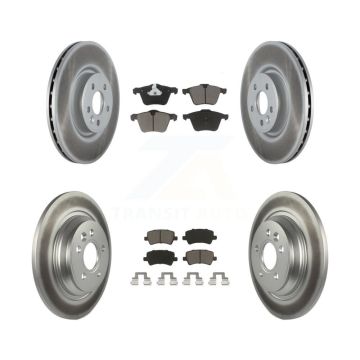 Front Rear Coated Disc Brake Rotors And Ceramic Pads Kit For Volvo S60 V70 KGC-101248