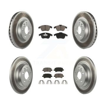 Front Rear Coat Brake Rotor Ceramic Pad Kit For Volvo S60 With 300mm Diameter KGC-101250