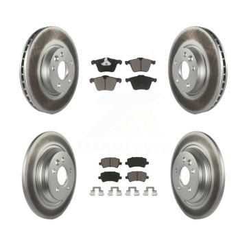 Front Rear Coat Brake Rotor Ceramic Pad Kit For Volvo V70 With 300mm Diameter KGC-101253